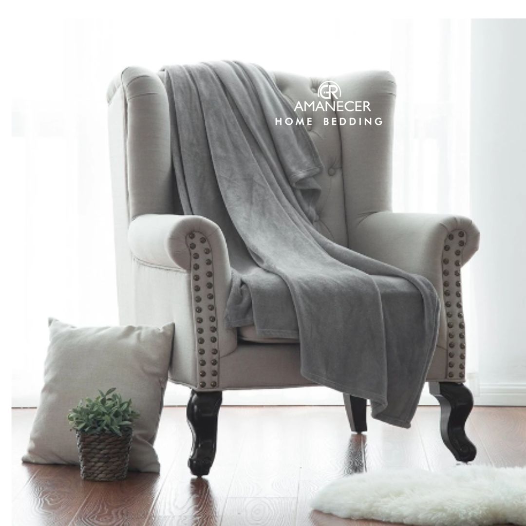 MANTA DE FELPA PLOMO