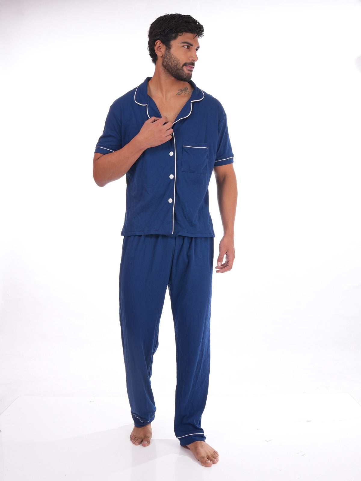 PIJAMA MANGA CORTA AZUL