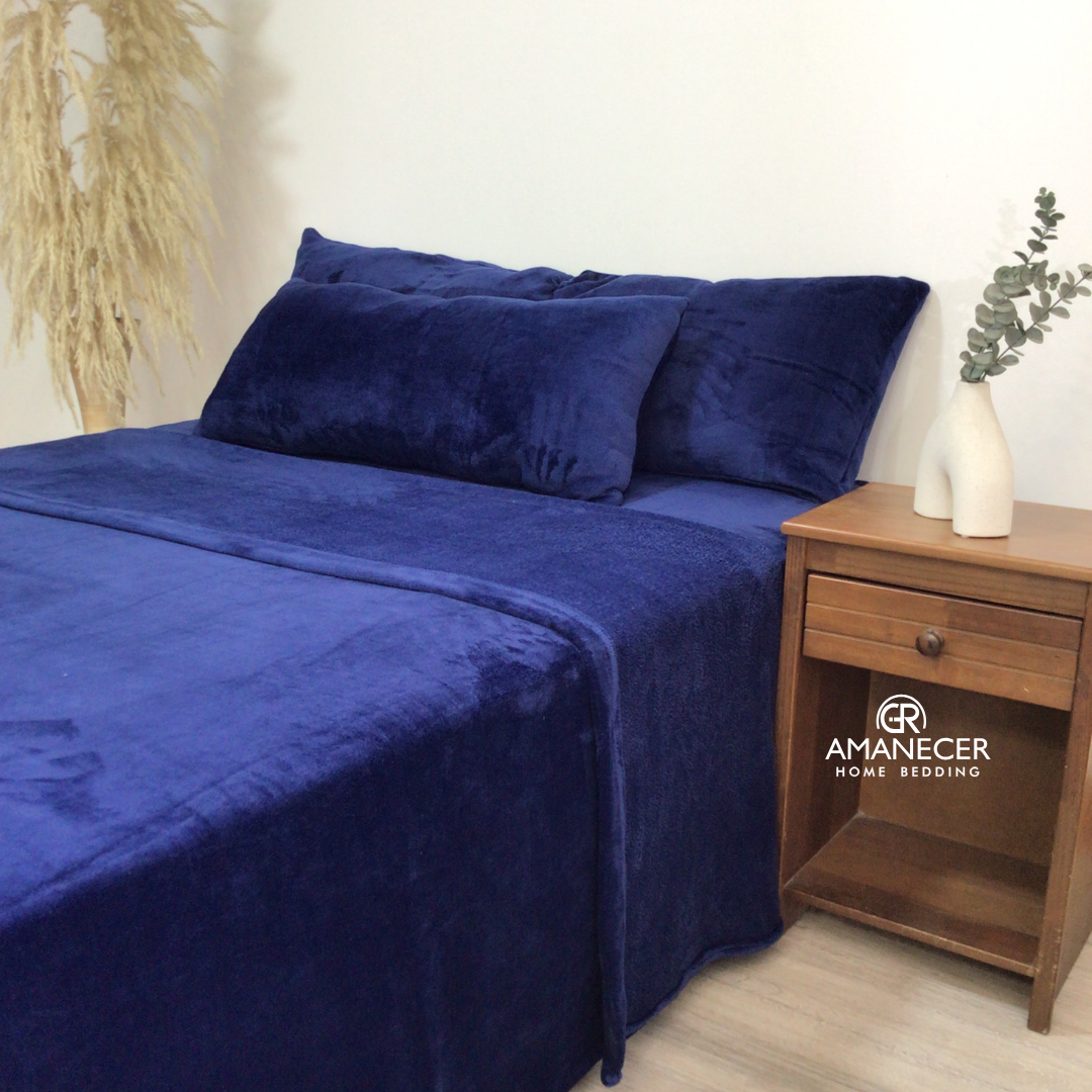 SABANA DE FELPA NACIONAL AZUL ACERO