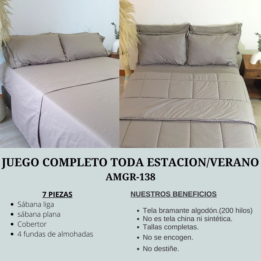 PACK VERANO/TODA ESTACION AMGR138 200 HILOS