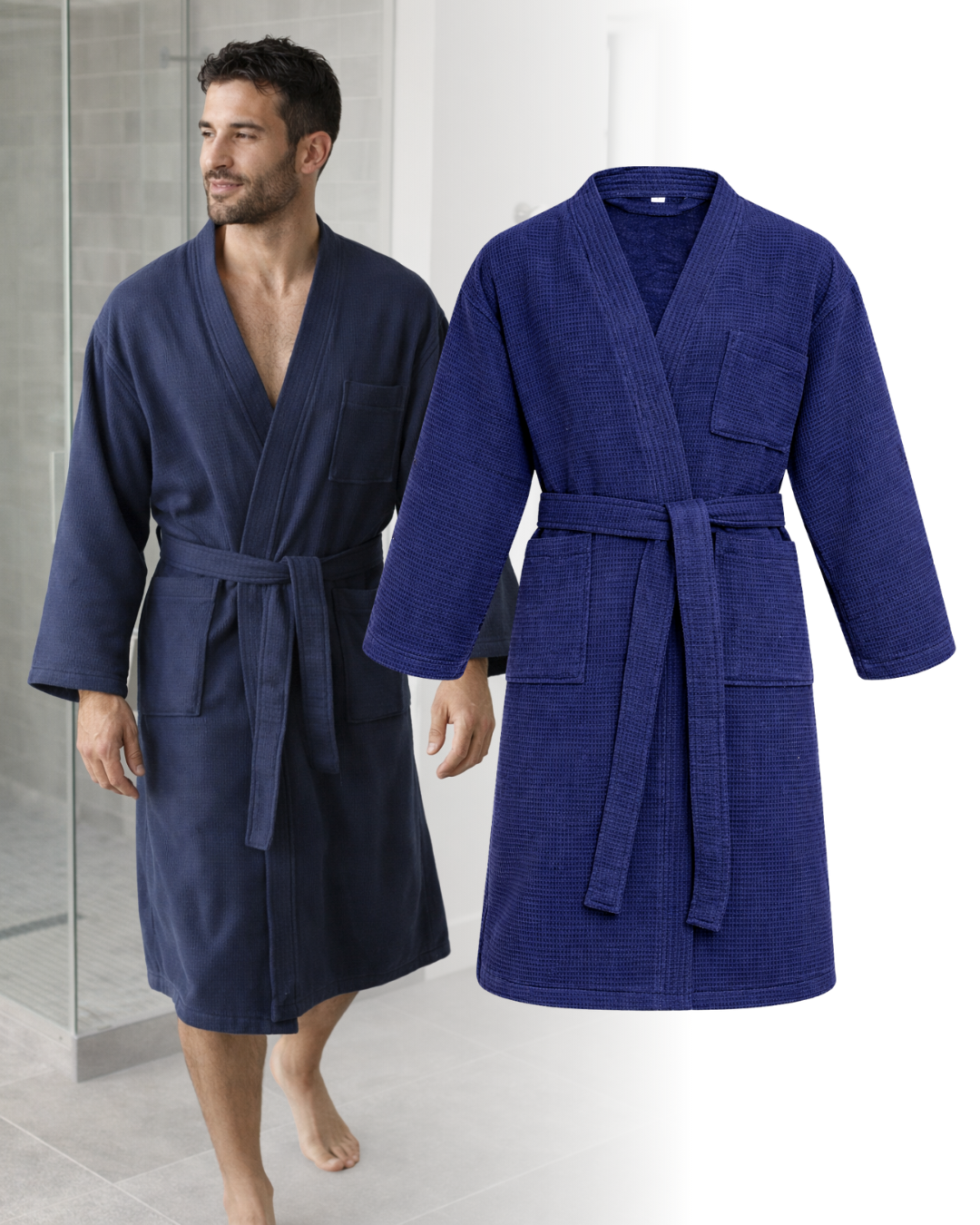 BATA DE BAÑO AZUL MARINO