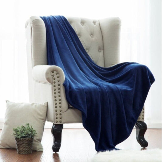 MANTA DE FELPA AZUL ACERO