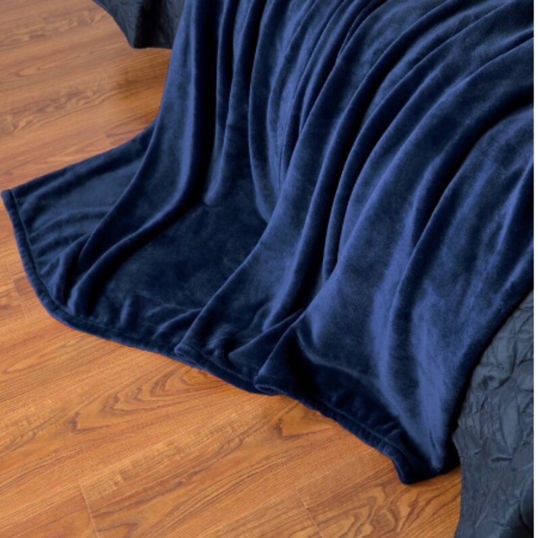 MANTA DE FELPA AZUL ACERO