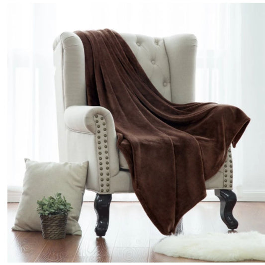 MANTA DE FELPA MARRON