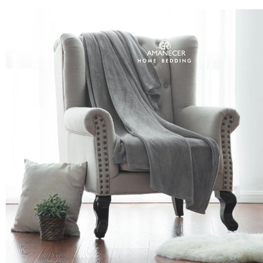 MANTA DE FELPA PLOMO