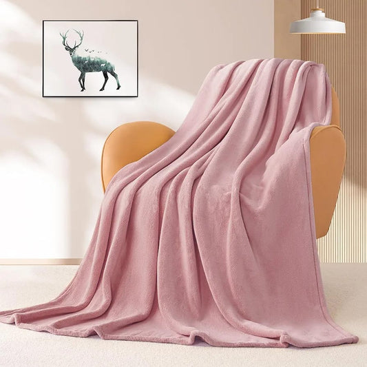 MANTA DE FELPA ROSADO PALO