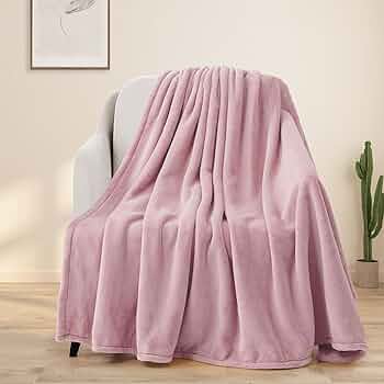 MANTA DE FELPA ROSADO PALO