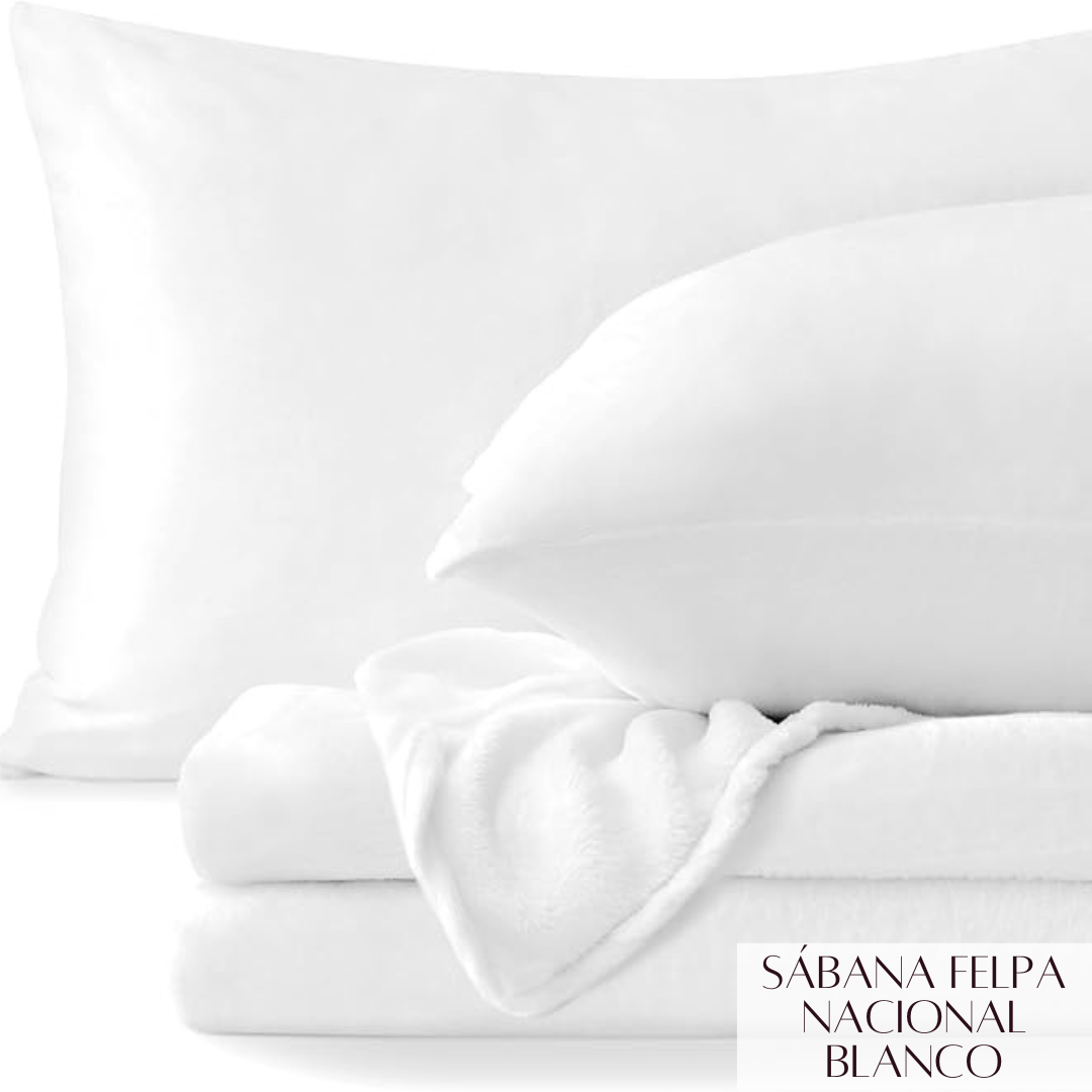 SABANA DE FELPA NACIONAL BLANCO