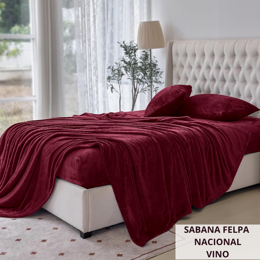 SABANA DE FELPA NACIONAL VINO